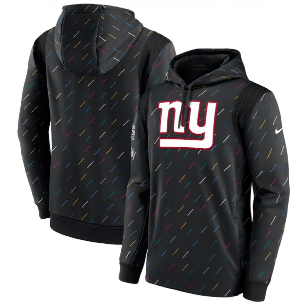 Men's New York Giants 2021 Charcoal Crucial Catch Therma Pullover Hoodie 