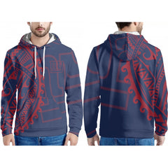 Men's New York Giants Navy/Red Pullover Hoodie 