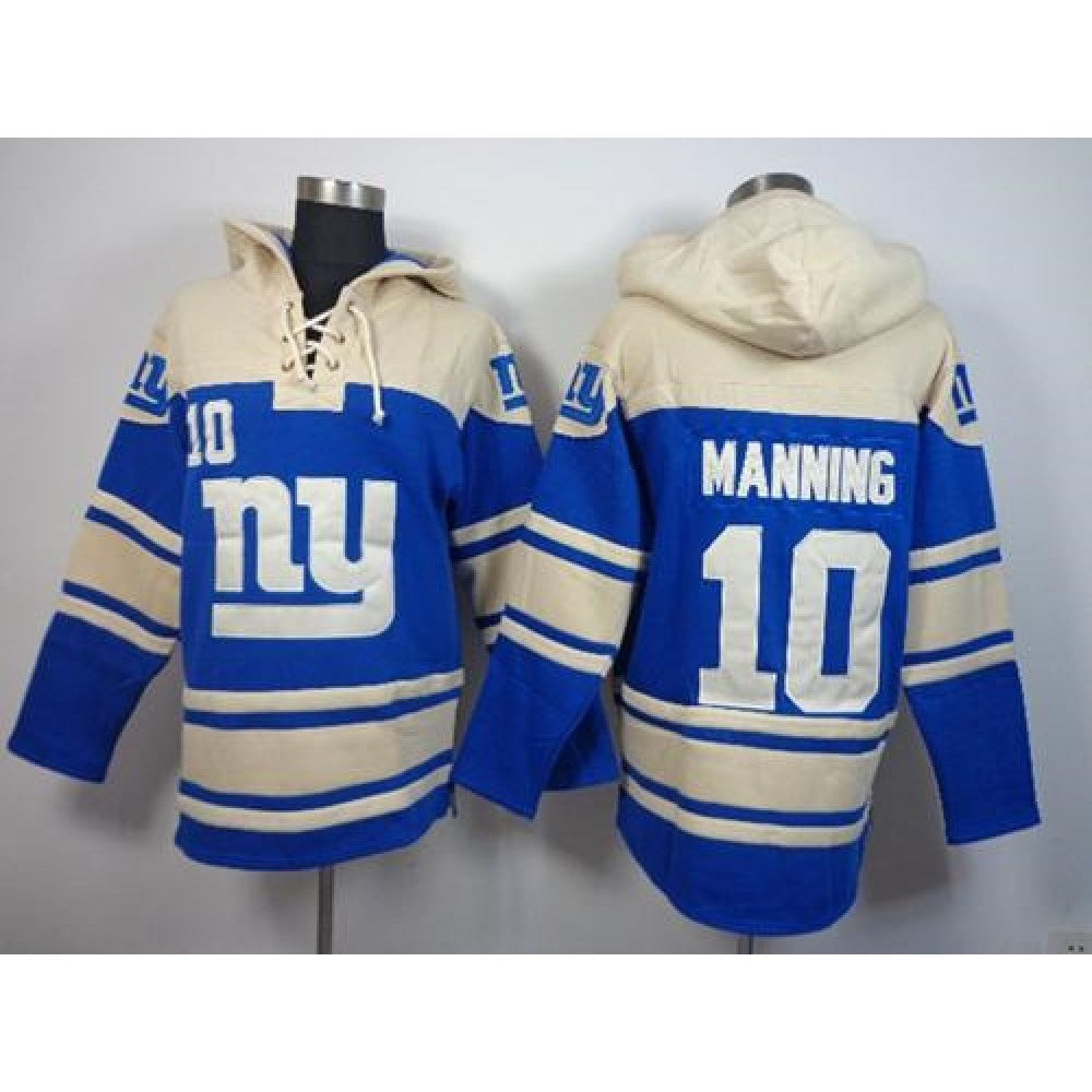 Giants #10 Eli Manning Blue Sawyer Hoodie Sweatshirt NFL Hoodie 