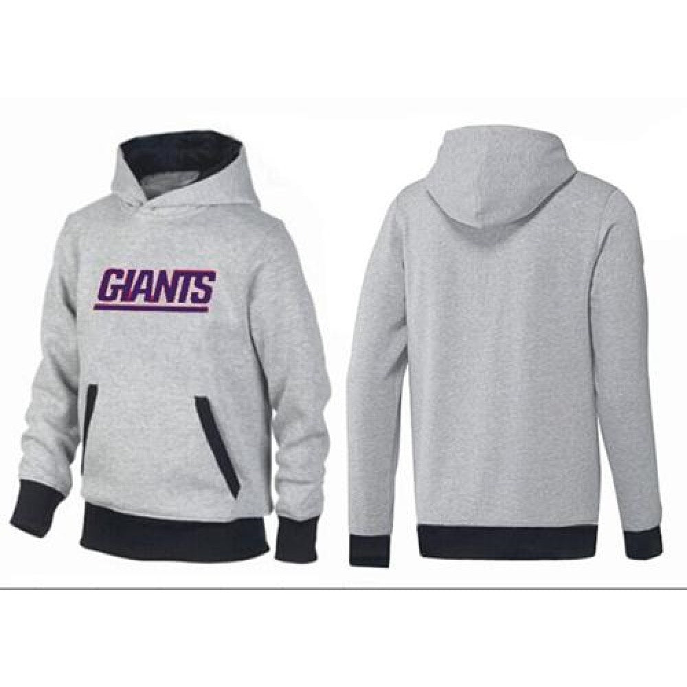 New York Giants English Version Pullover Hoodie Grey & Black 