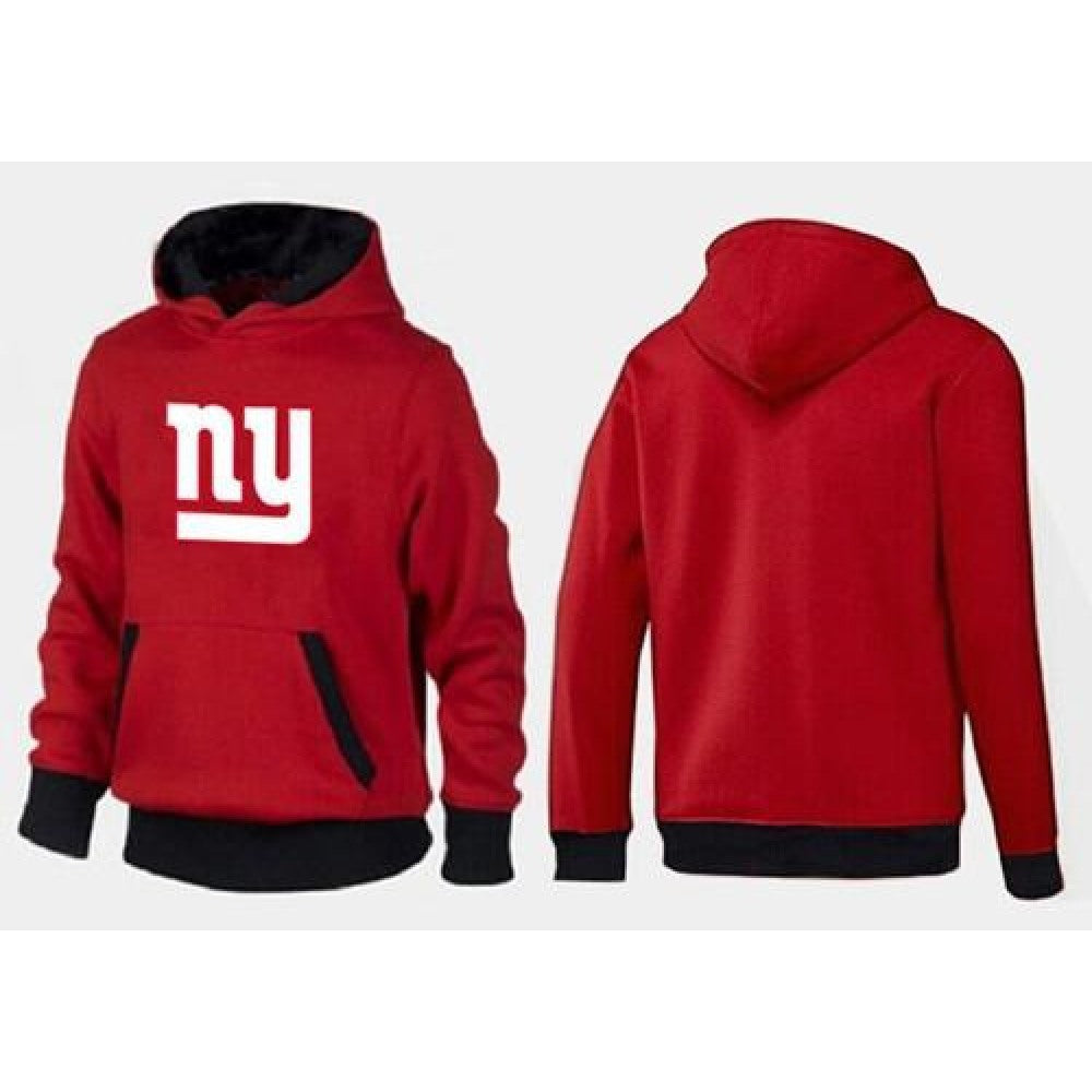 New York Giants Logo Pullover Hoodie Red & Black 