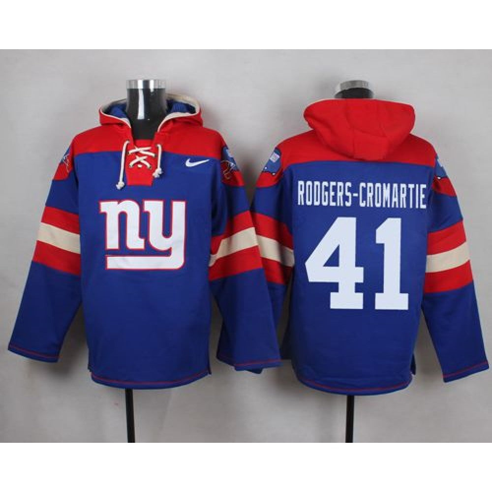 Giants #41 Dominique Rodgers-Cromartie Royal Blue Player Pullover NFL Hoodie 