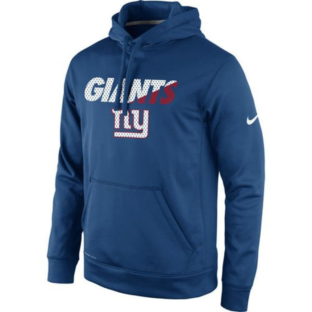 New York Giants Kick Off Staff Performance Pullover Hoodie Royal 