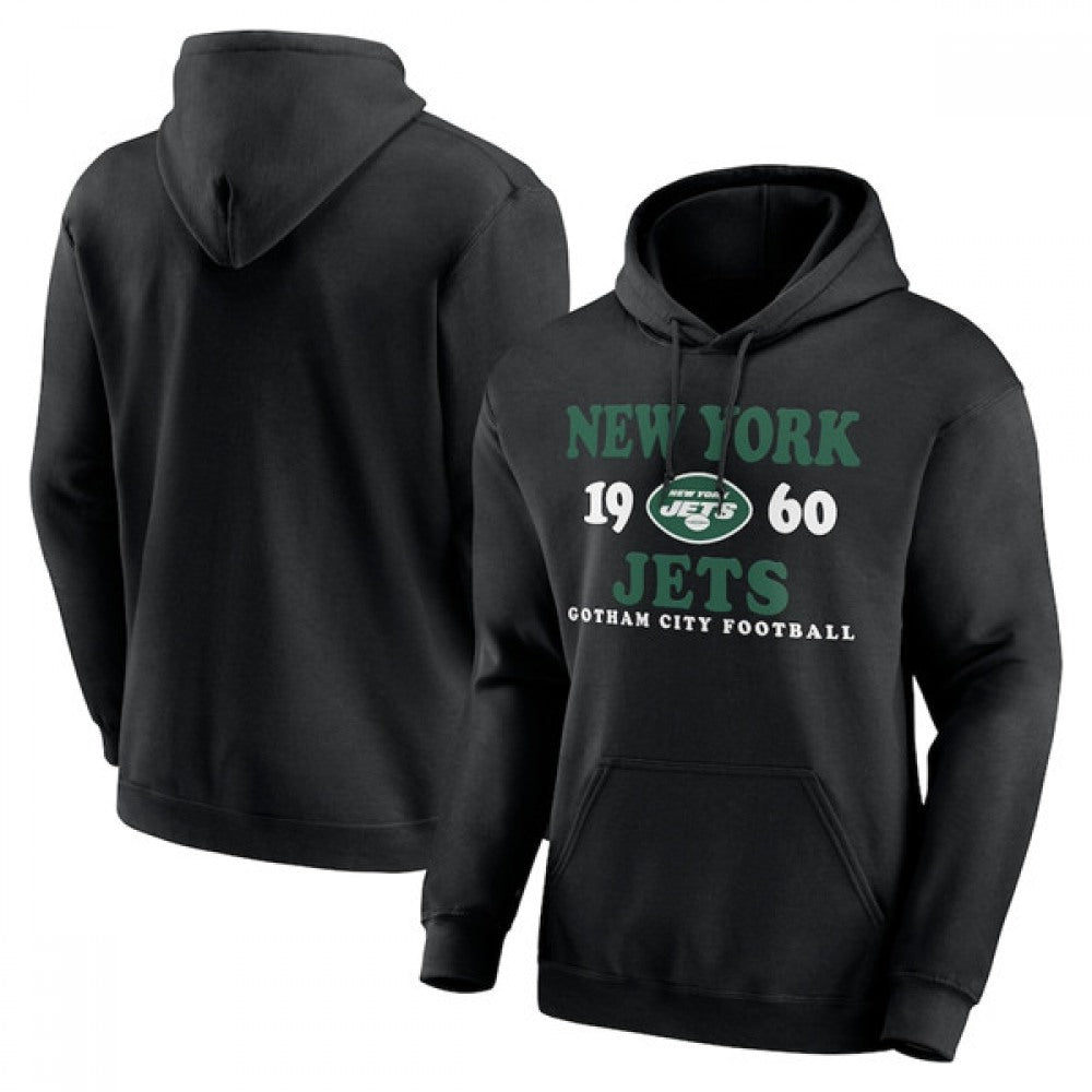 Men's New York Jets Black Fierce Competitor Pullover Hoodie 
