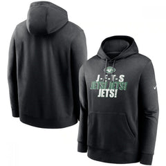 Men's New York Jets Black Fan Gear Local Club Pullover Hoodie 