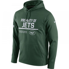 Men's New York Jets Green Circuit Property Of Performance Pullover Hoodie 