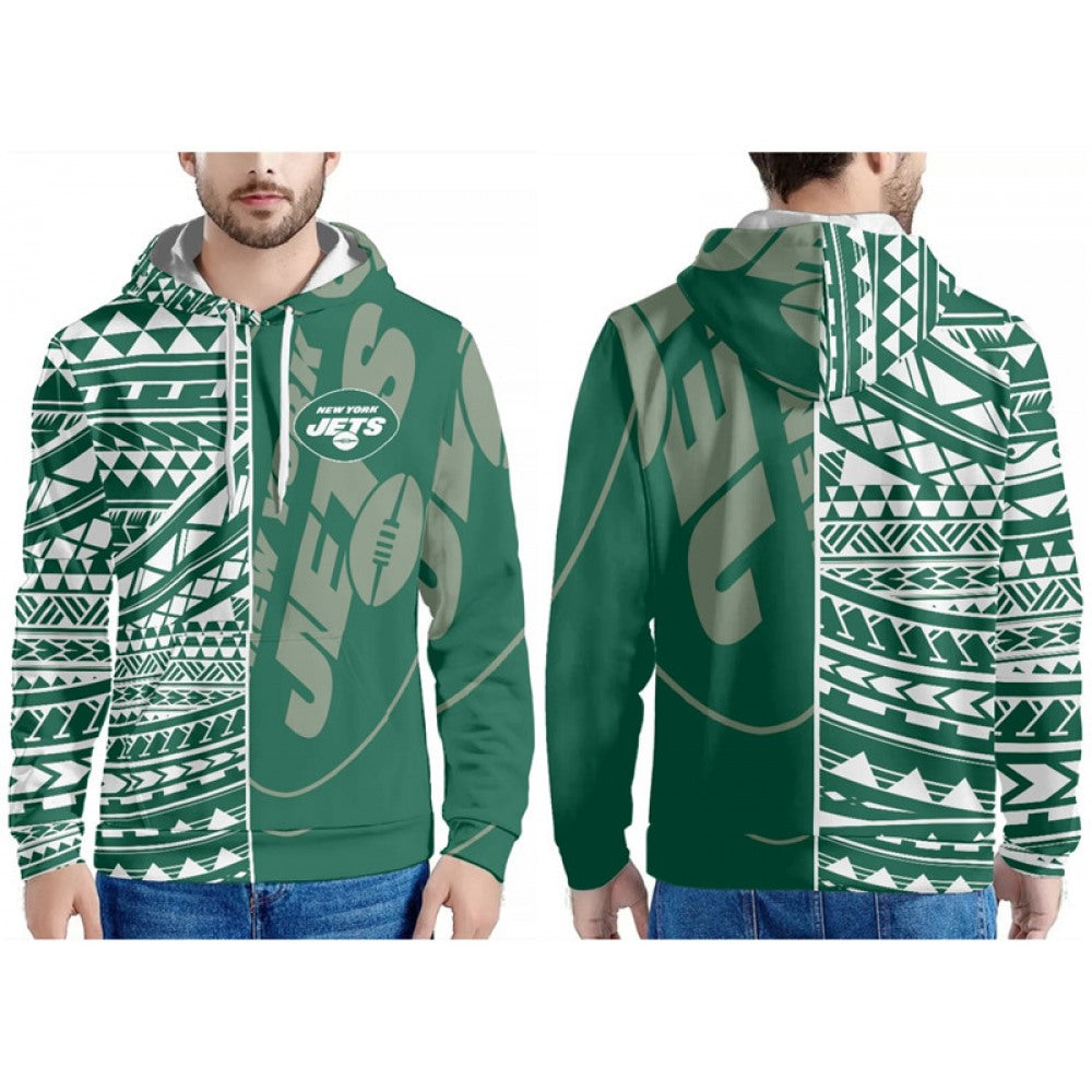 Men's New York Jets Green/White Pullover Hoodie 