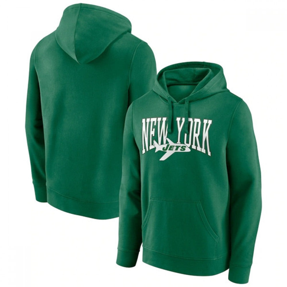 Men's New York Jets Green Gridiron Classics Campus Standard Pullover Hoodie 