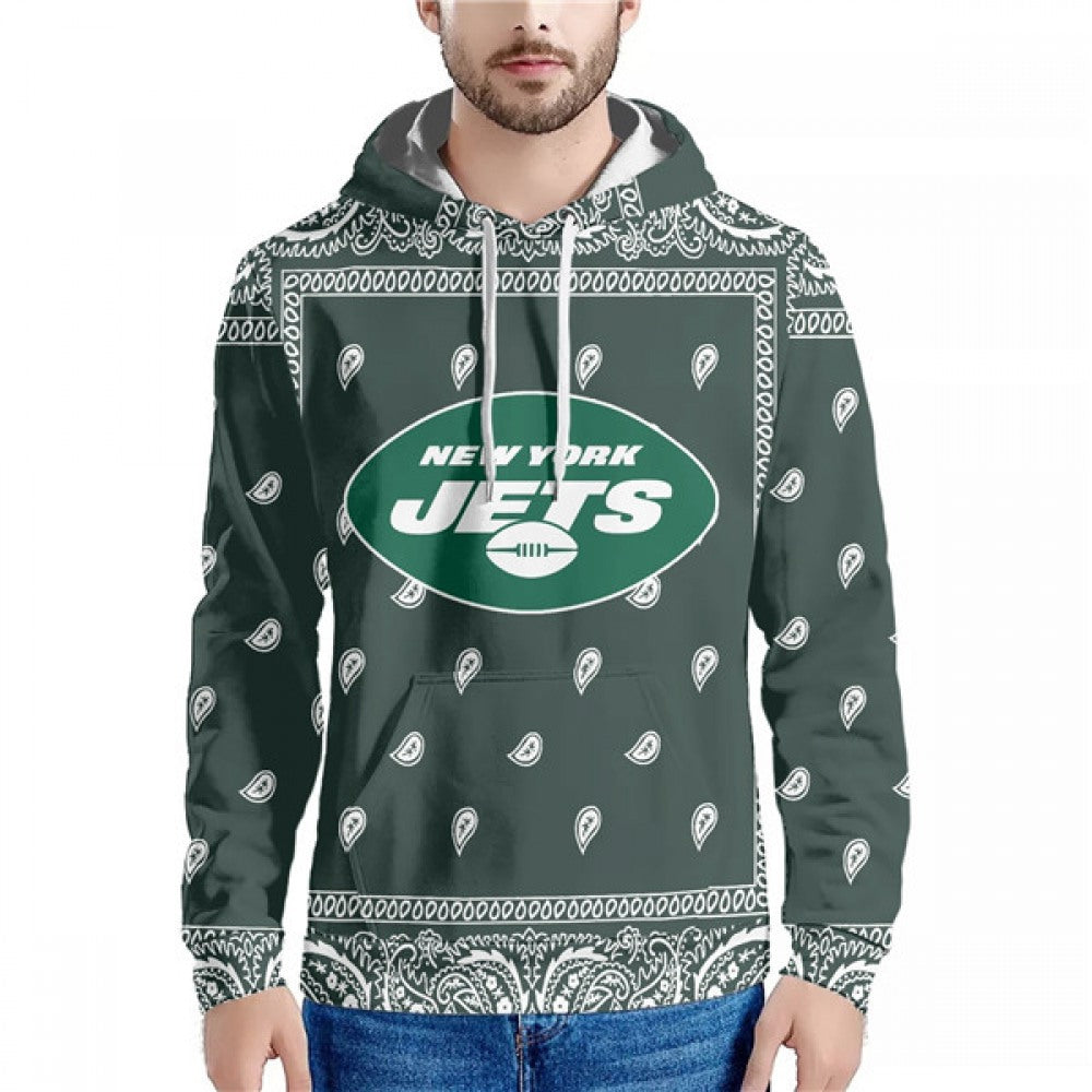 Men's New York Jets Green Pullover Hoodie 