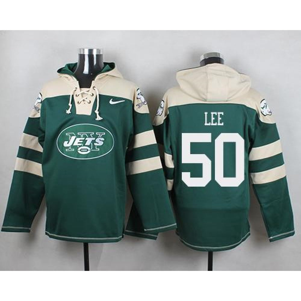 Jets #50 Darron Lee Green Player Pullover NFL Hoodie 