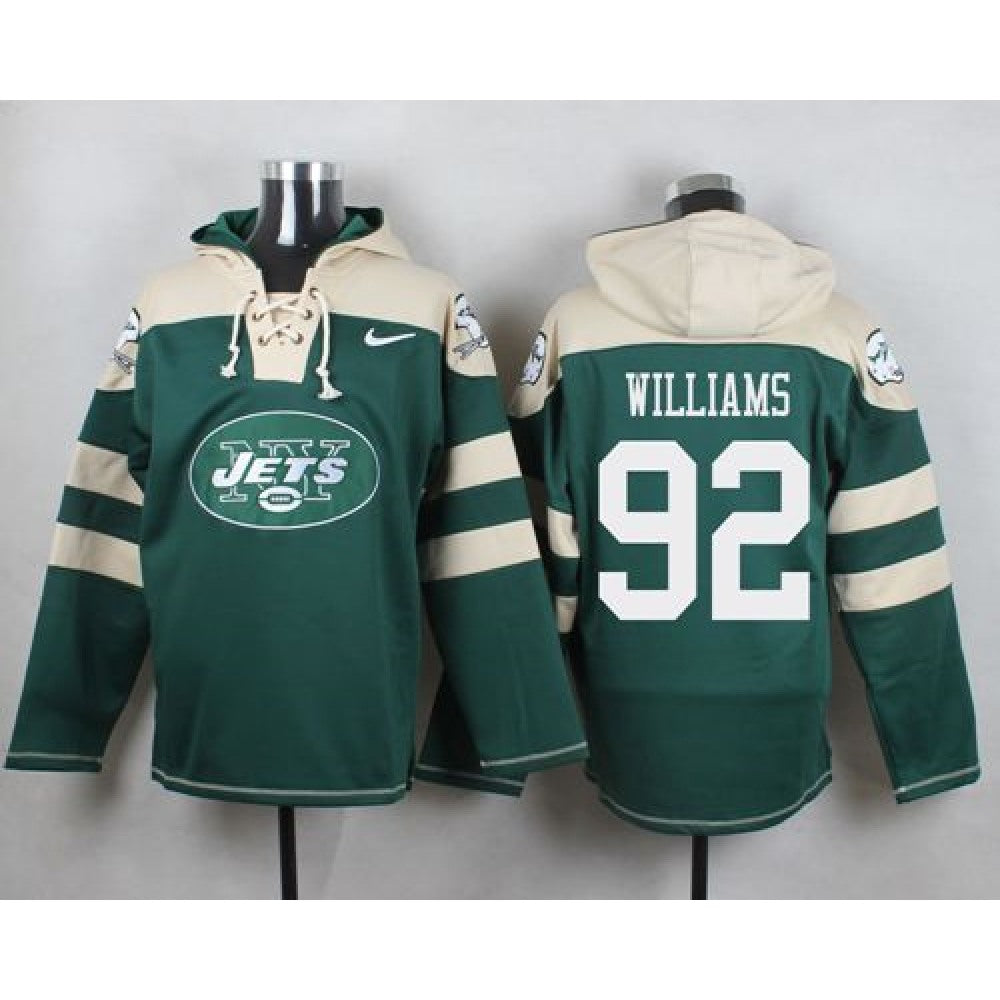 Jets #92 Leonard Williams Green Player Pullover NFL Hoodie 