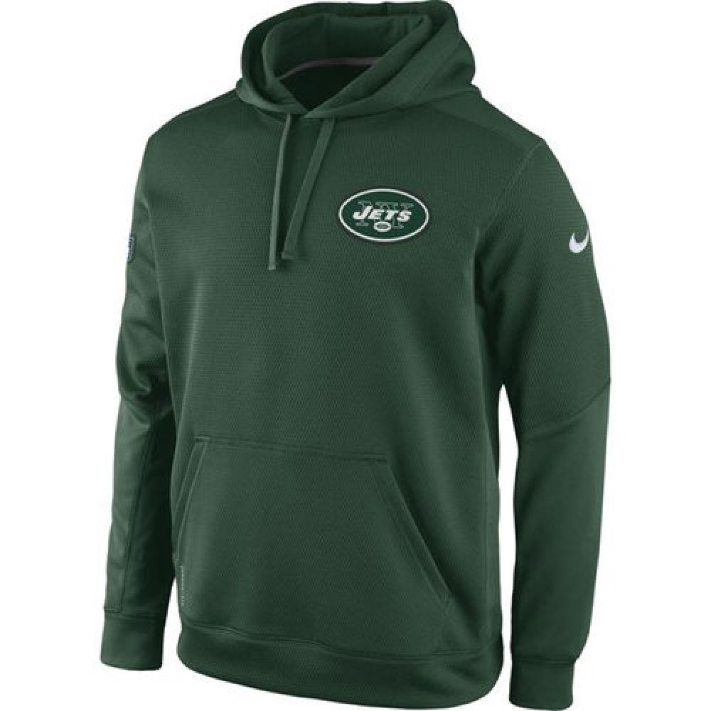 New York Jets KO Chain Fleece Pullover Performance Hoodie Green 