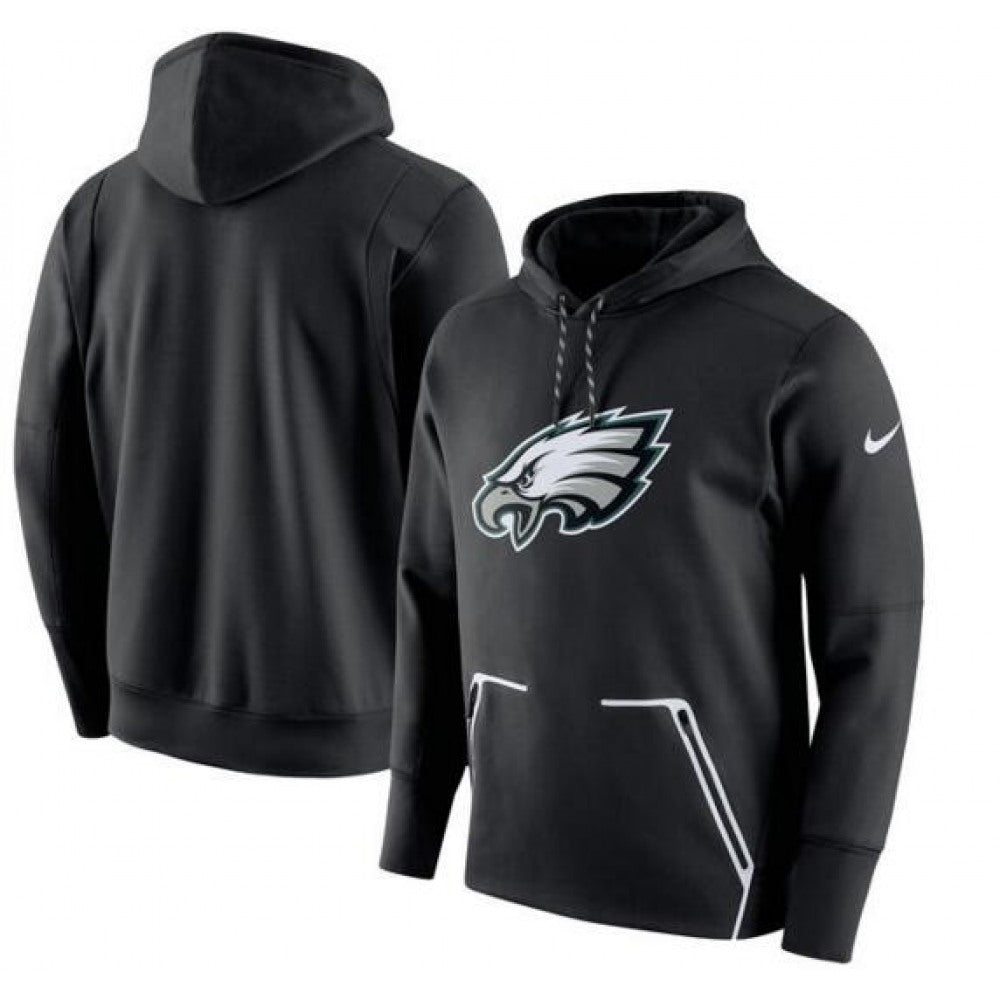 Men's Philadelphia Eagles Black Champ Drive Vapor Speed Pullover Hoodie 