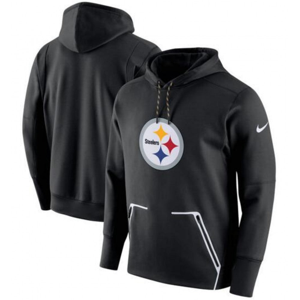 Men's Pittsburgh Steelers Black Champ Drive Vapor Speed Pullover Hoodie 
