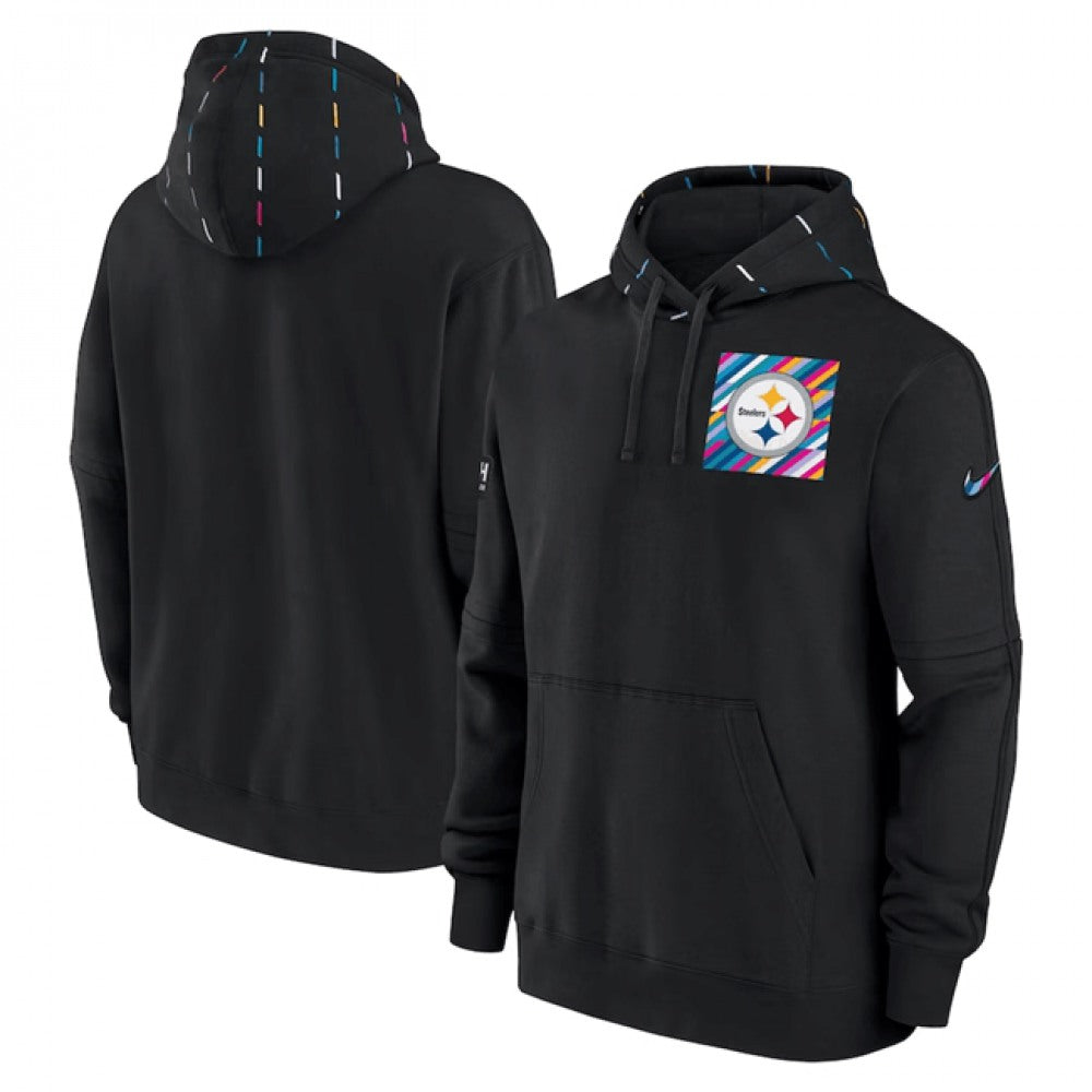 Men's Pittsburgh Steelers Black 2023 Crucial Catch Club Pullover Hoodie 