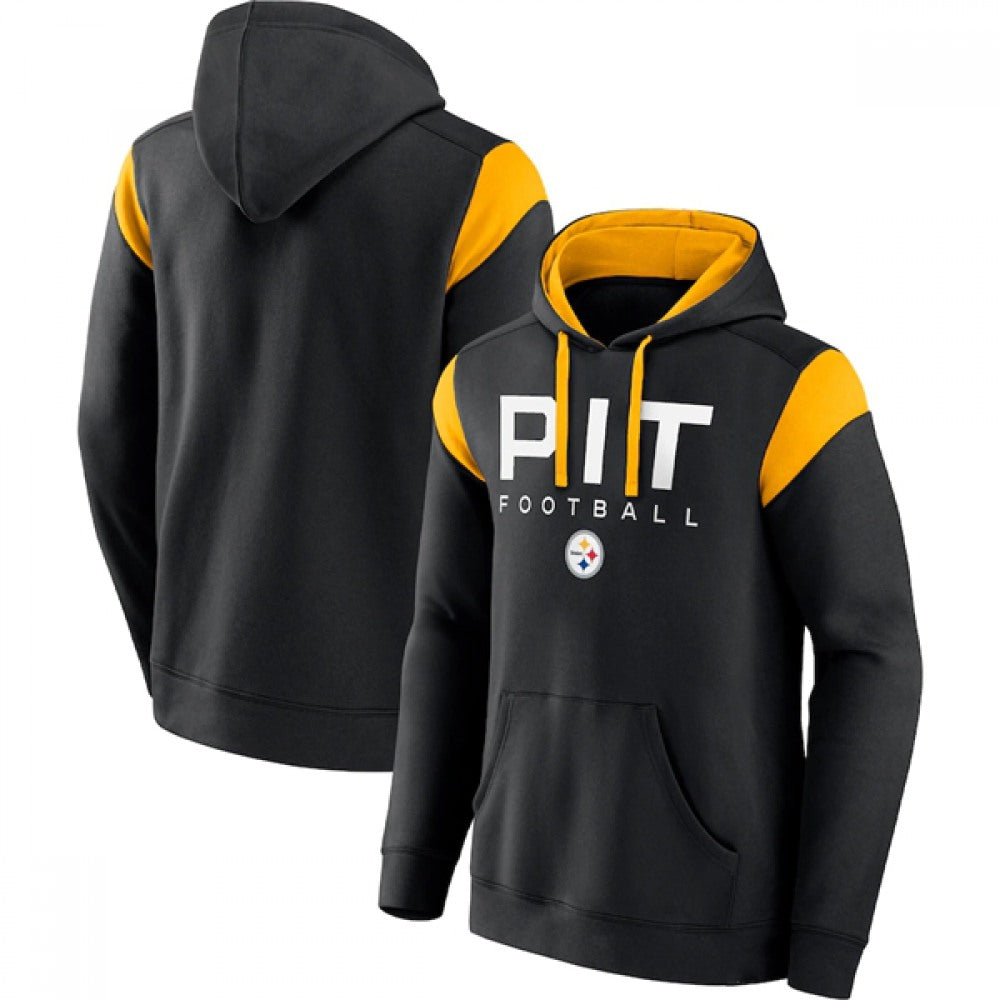 Men's Pittsburgh Steelers Black Call The Shot Pullover Hoodie 