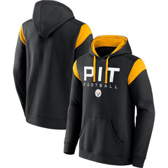 Men's Pittsburgh Steelers Black Call The Shot Pullover Hoodie 