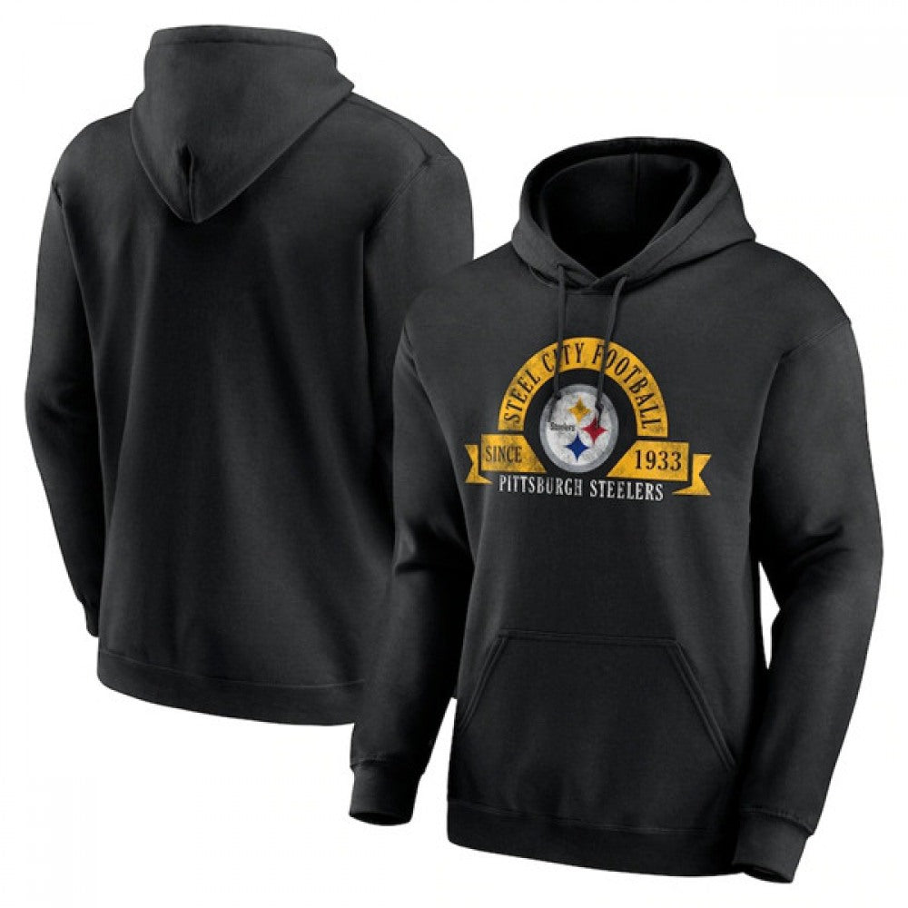 Men's Pittsburgh Steelers Black Pullover Hoodie 