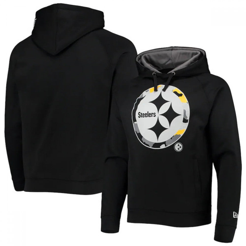 Men's Pittsburgh Steelers Black Pullover Hoodie 
