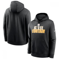 Men's Pittsburgh Steelers Black Fan Gear Local Club Pullover Hoodie 