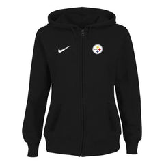 Women's Pittsburgh Steelers Stadium Rally Full Zip Hoodie Black 