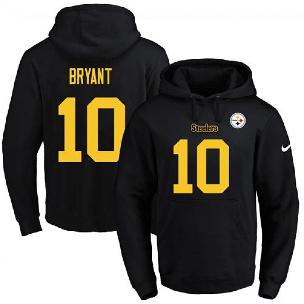 Steelers #10 Martavis Bryant Black(Gold No.) Name & Number Pullover NFL Hoodie 