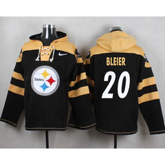 Steelers #20 Rocky Bleier Black Player Pullover NFL Hoodie 