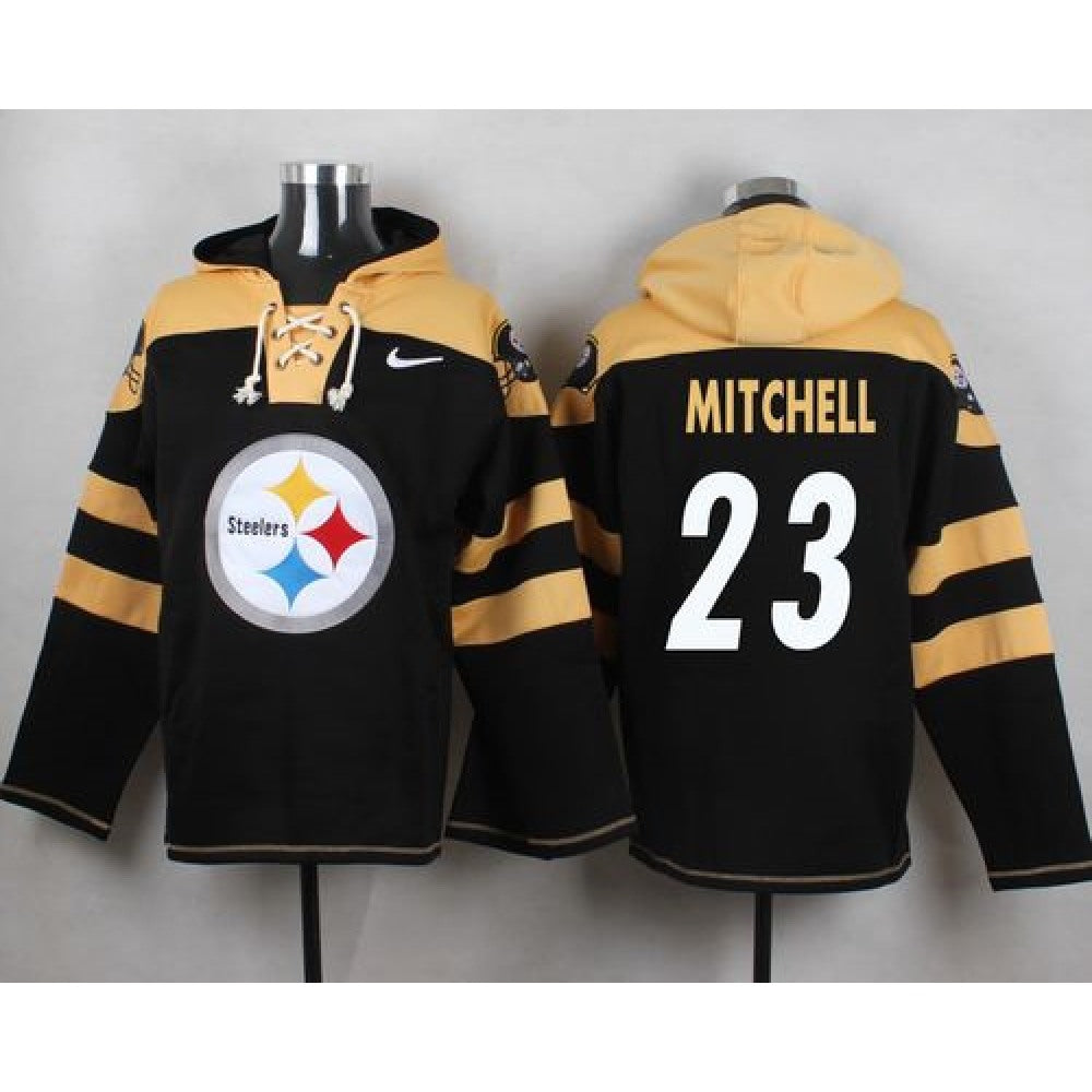 Steelers #23 Mike Mitchell Black Player Pullover NFL Hoodie 