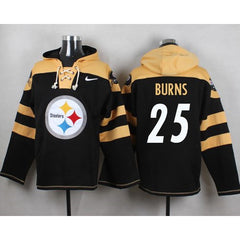 Steelers #25 Artie Burns Black Player Pullover NFL Hoodie 