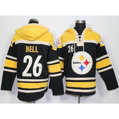 Steelers #26 Le'Veon Bell Black Sawyer Hoodie Sweatshirt NFL Hoodie 