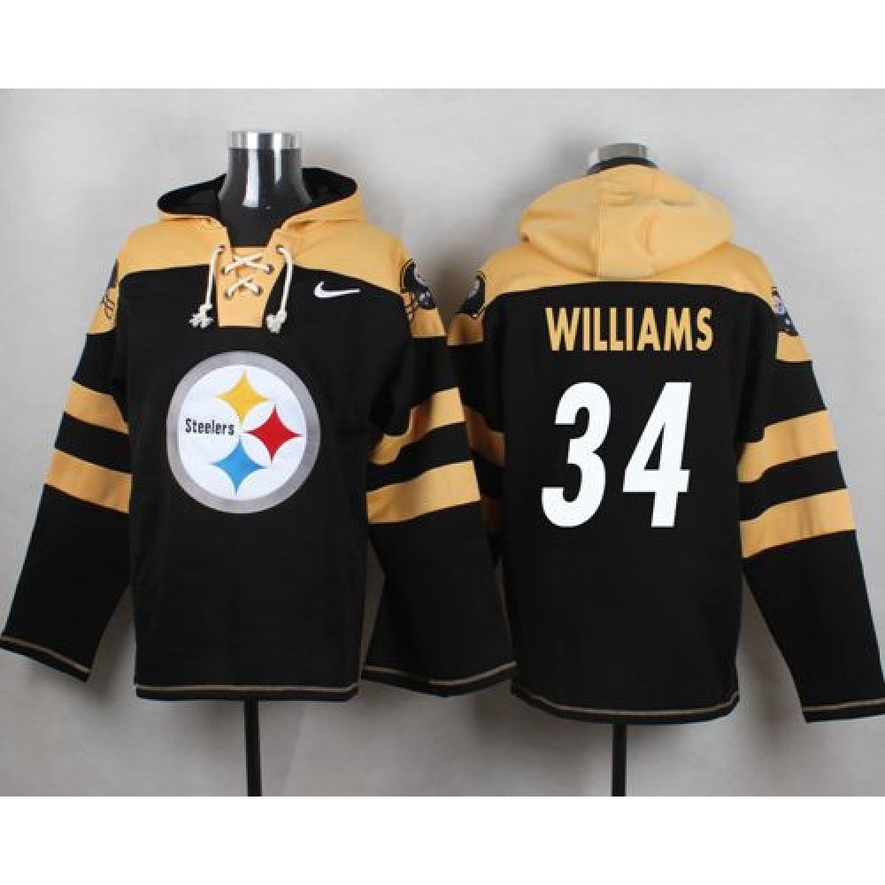 Steelers #34 DeAngelo Williams Black Player Pullover NFL Hoodie 