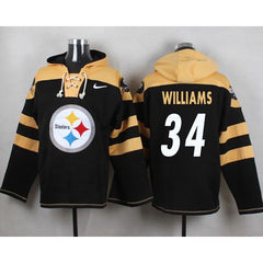 Steelers #34 DeAngelo Williams Black Player Pullover NFL Hoodie 