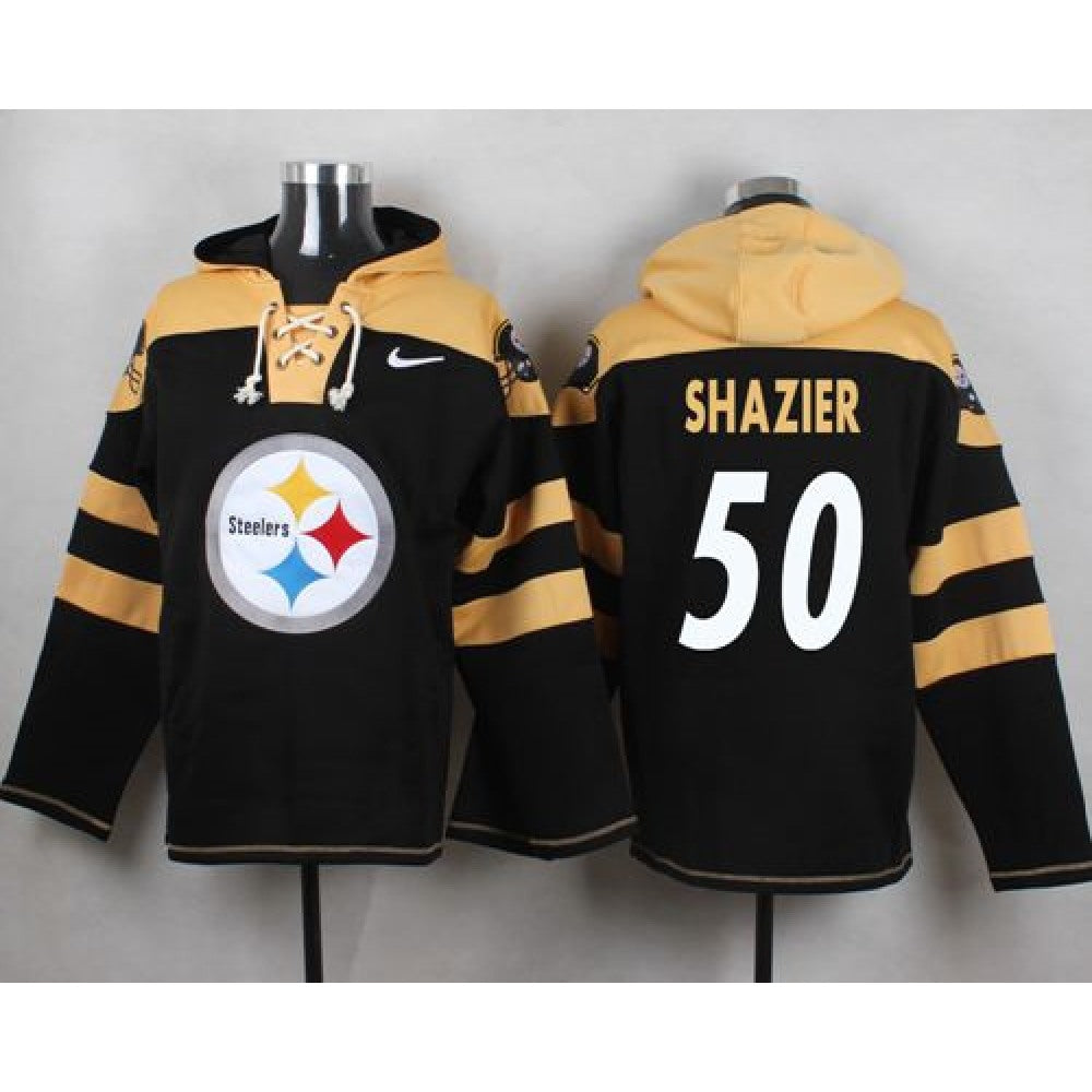 Steelers #50 Ryan Shazier Black Player Pullover NFL Hoodie 