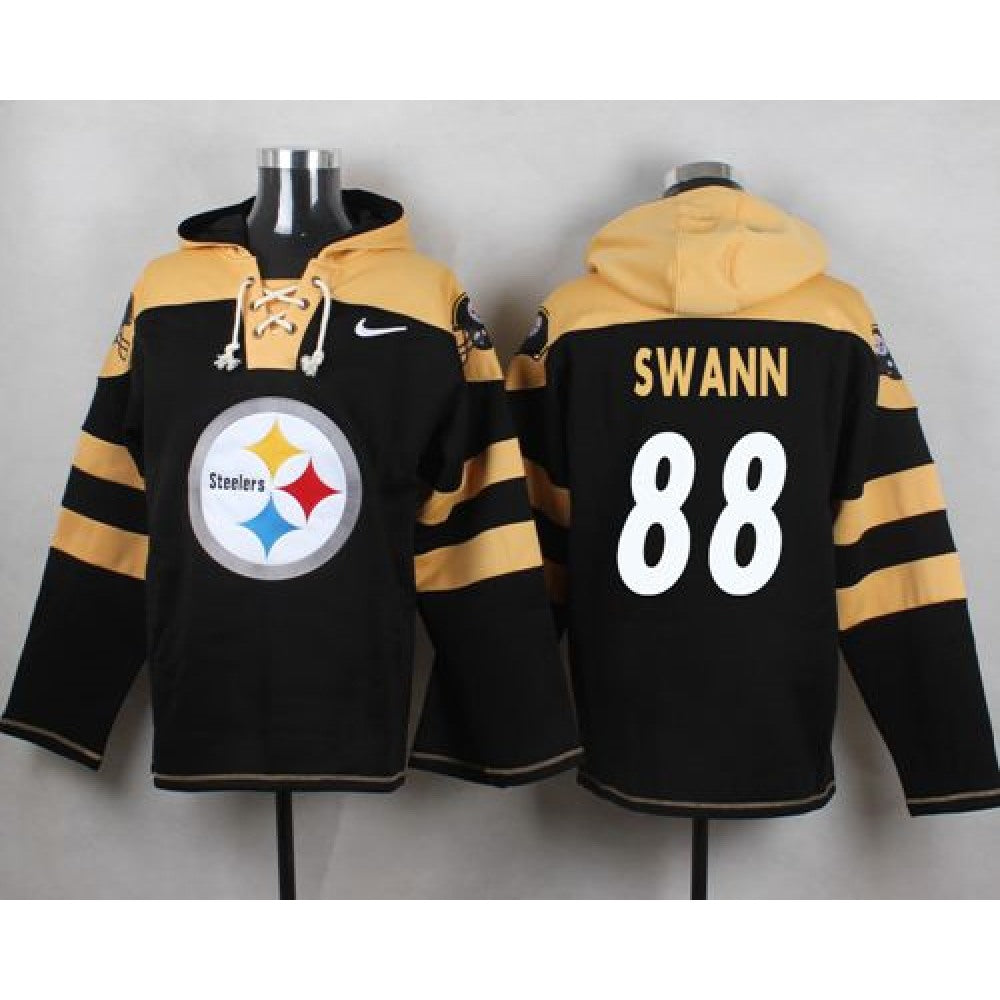 Steelers #88 Lynn Swann Black Player Pullover NFL Hoodie 