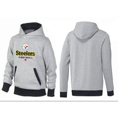 Pittsburgh Steelers Critical Victory Pullover Hoodie Grey & Black 