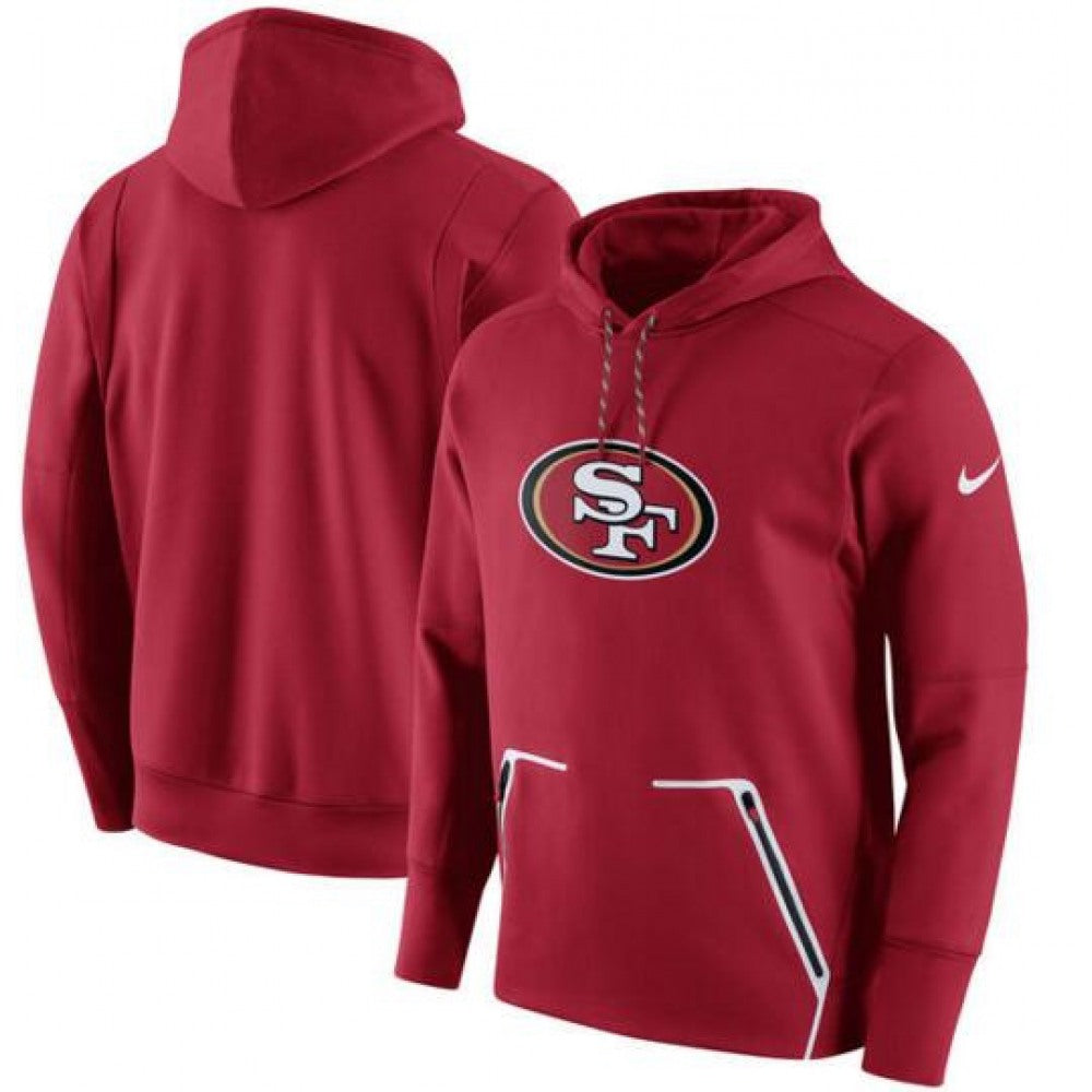 Men's San Francisco 49ers Scarlet Champ Drive Vapor Speed Pullover Hoodie 