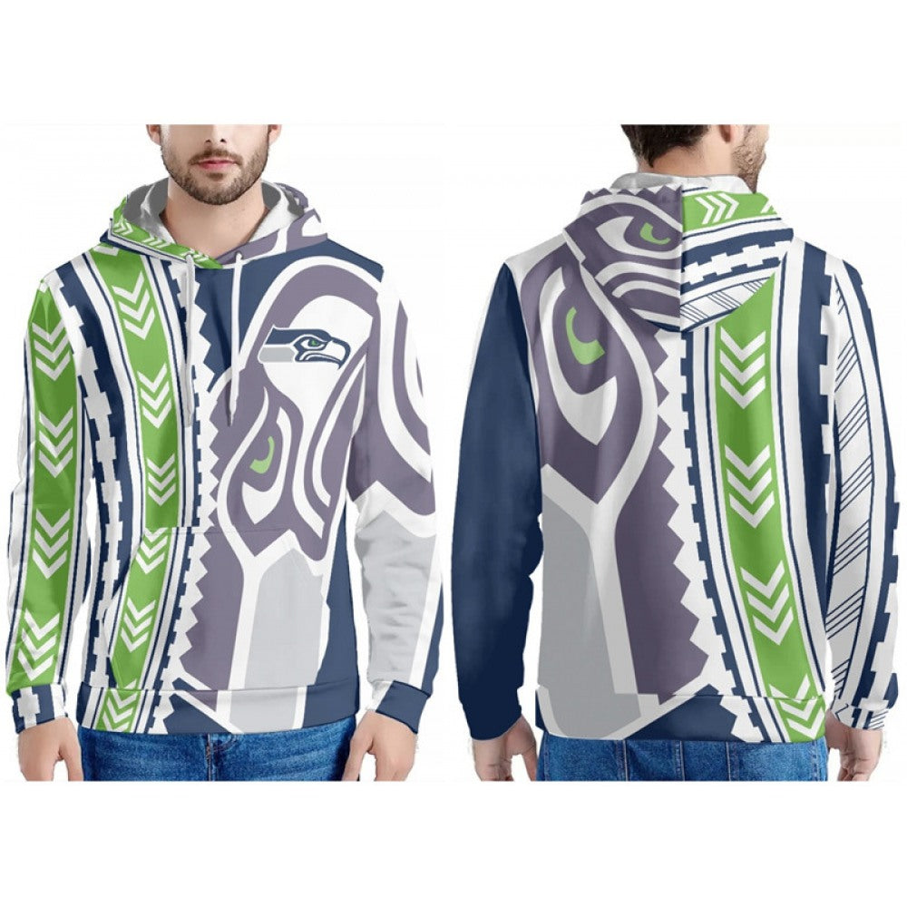 Men's Seattle Seahawks Green/Navy Pullover Hoodie 