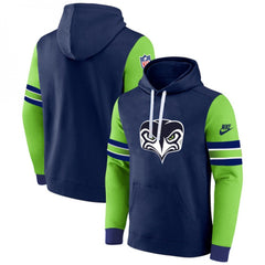 Men's Seattle Seahawks Navy/Green Pullover Hoodie 