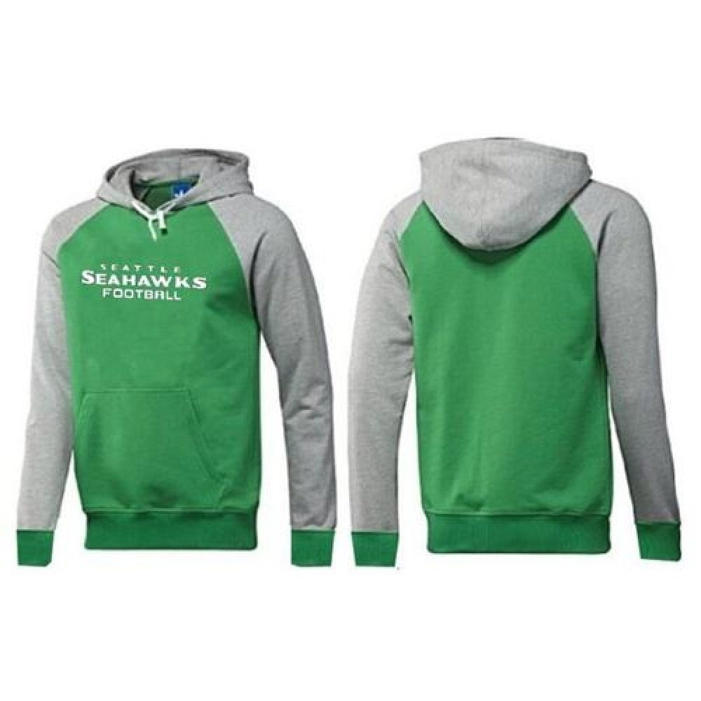 Seattle Seahawks English Version Pullover Hoodie Green & Grey 