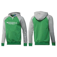 Seattle Seahawks English Version Pullover Hoodie Green & Grey 