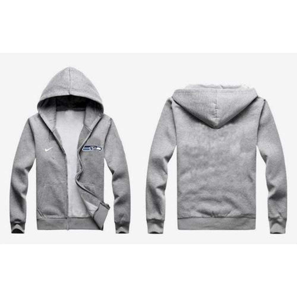 Seattle Seahawks Authentic Logo Hoodie Grey 