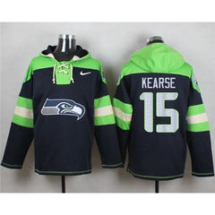 Seahawks #15 Jermaine Kearse Steel Blue Player Pullover NFL Hoodie 