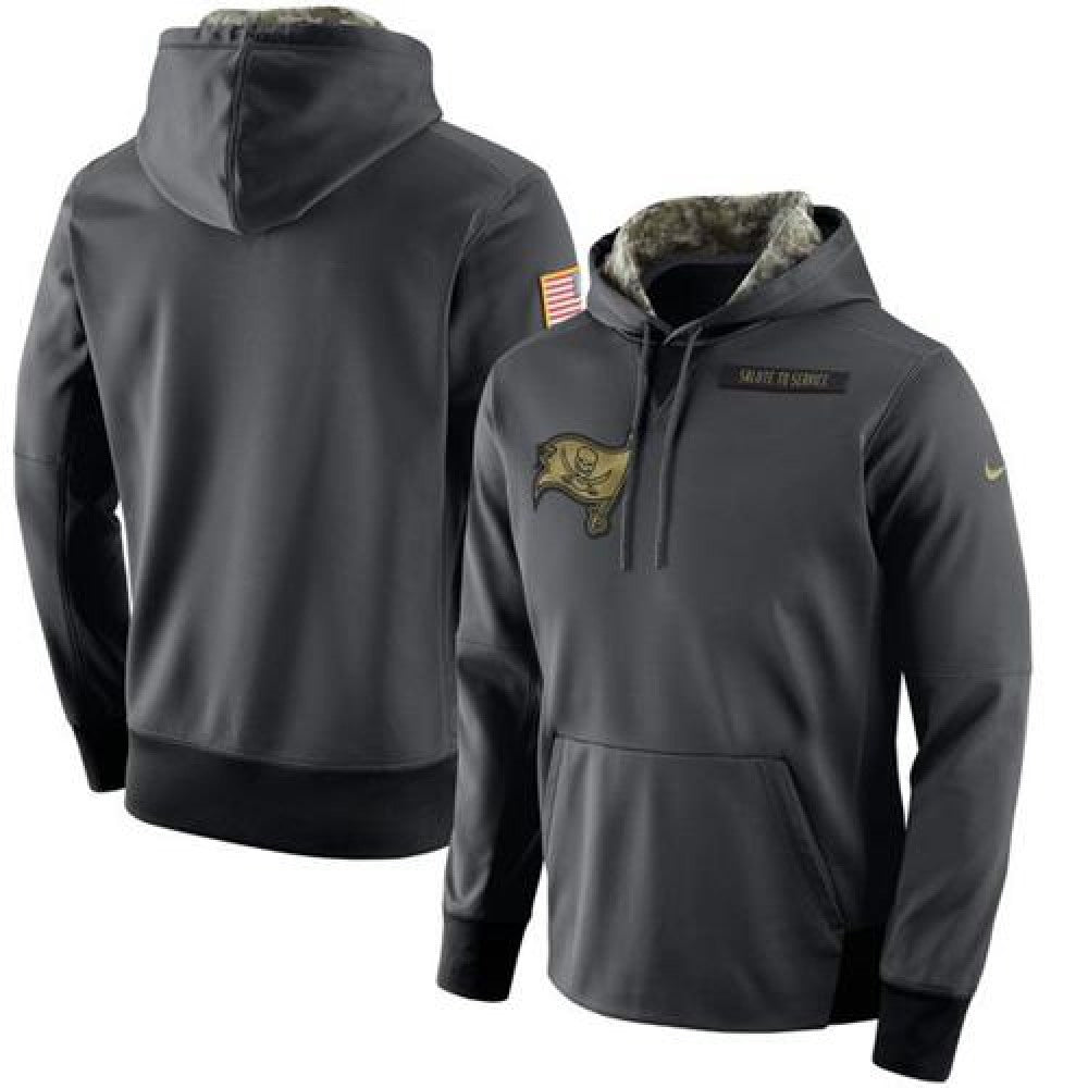 Men's Tampa Bay Buccaneers Anthracite Salute to Service Player Performance Hoodie 