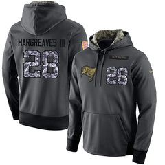 NFL Men's Tampa Bay Buccaneers #28 Vernon Hargreaves III Stitched Black Anthracite Salute to Service Player Performance Hoodie 