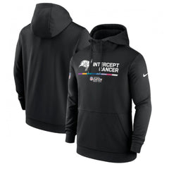 Men's Tampa Bay Buccaneers 2022 Black Crucial Catch Therma Performance Pullover Hoodie 