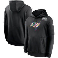 Men's Tampa Bay Buccaneers 2020 Black Crucial Catch Sideline Performance Pullover Hoodie 