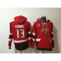 Men's Tampa Bay Buccaneers #13 Mike Evans Red All Stitched Hoodie Sweatshirt 