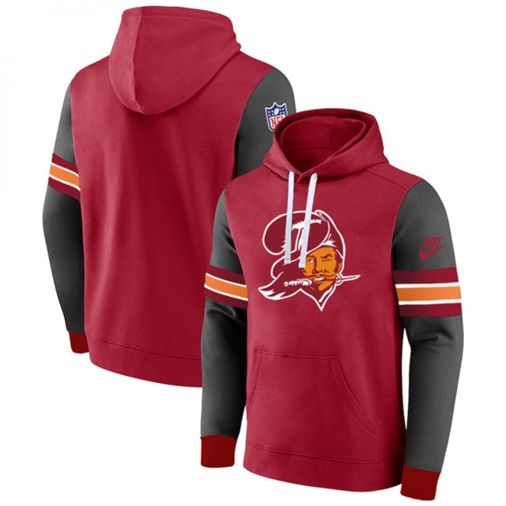 Men's Tampa Bay Buccaneers Red/Grey Pullover Hoodie 