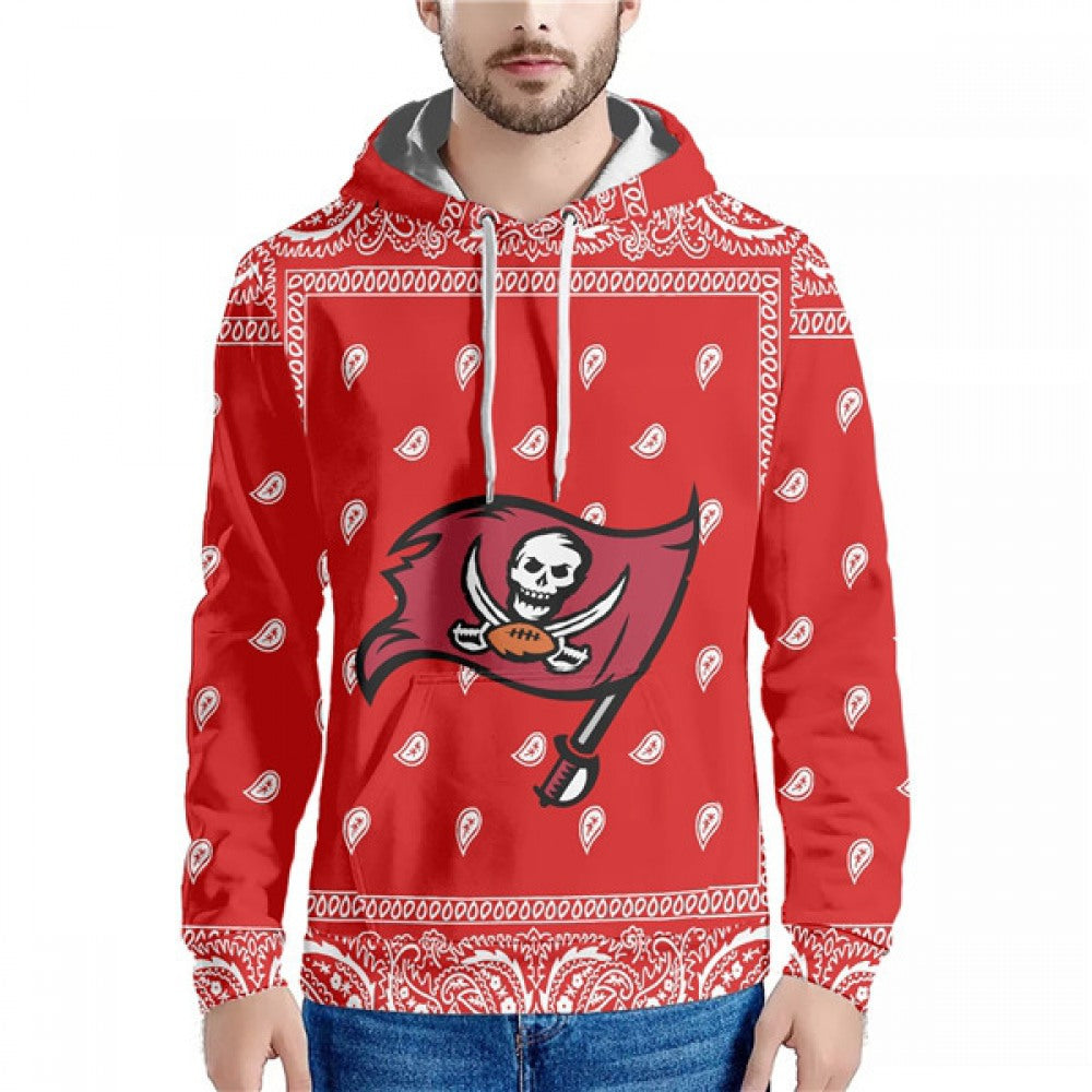 Men's Tampa Bay Buccaneers Red Pullover Hoodie 