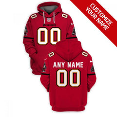Men's Tampa Bay Buccaneers Active Player Custom 2021 Red Pullover Hoodie 